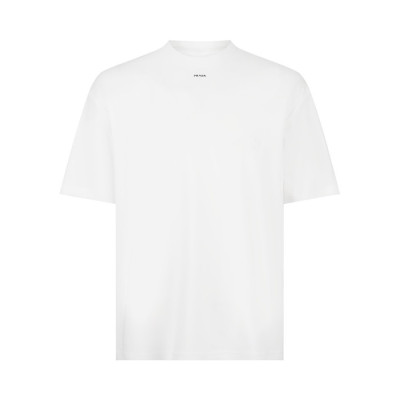 프라다 남성 화이트 반팔 티셔츠 - Prada Mens White Tshirts - prc415x