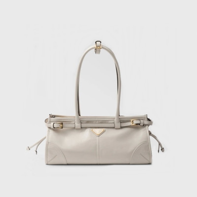 프라다 여성 화이트 럭스 소프트 백 - Prada Womens White LuxSoft Bag - prb1604x