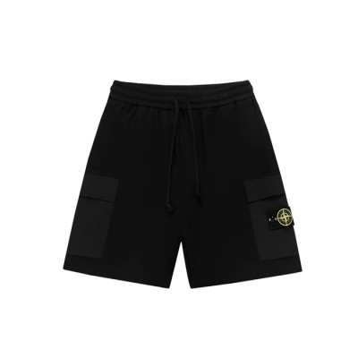 스톤아일랜드 남성 블랙 반바지 - Stone Island Mens Black Half-pants - stc91x