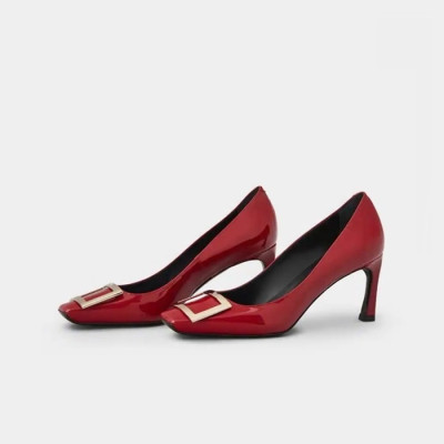 로저비비에 여성 레드 구두 - Roger Vivier Womens Red Pumps - vis576x