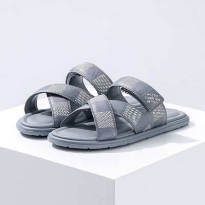 루이비통 남성 그레이 슬리퍼 - Louis vuitton Mens Gray Slippers - lvs593x