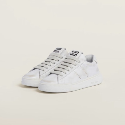 미우미우 여성 화이트 스니커즈 - Miumiu Womens White Sneakers - mis600x