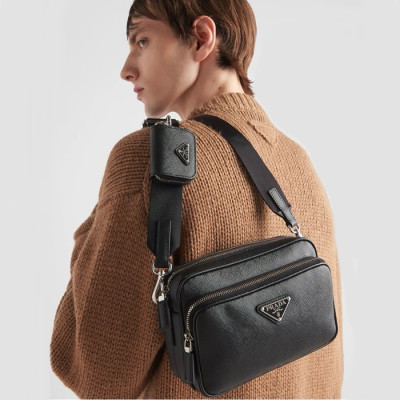 프라다 남성 블랙 메신저 백 2VH170 - Prada Mens Black Cross Bag - prb1629x