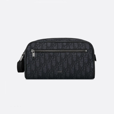 매장판 디올 남성 오블리크 블랙 파우치 - Dior Mens Oblique Pouch - dib1630x