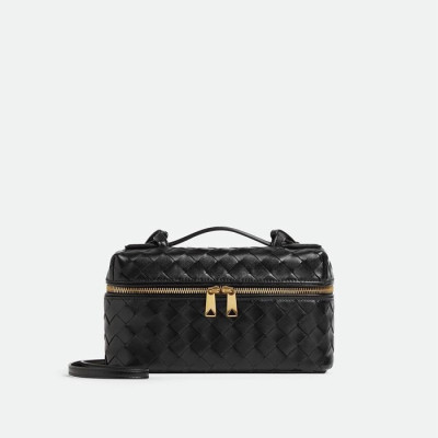 보테가 베네타 여성 블랙 베니티 케이스 - Bottega Veneta Womens Vanity Case - bvb1625x