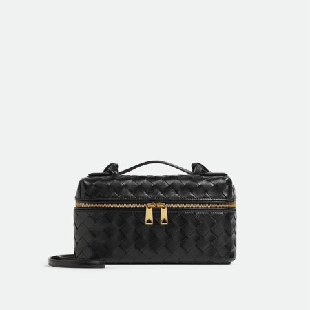 보테가베네타 여성 블랙 베니티 케이스 - Bottega Veneta Womens Vanity Case - bvb1625x