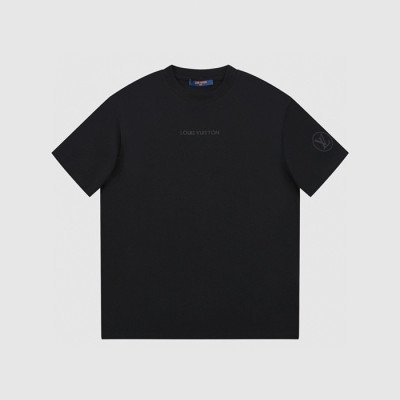 루이비통 남성 블랙 반팔티 - Louis vuitton Mens Black Tshirts - lvc553x