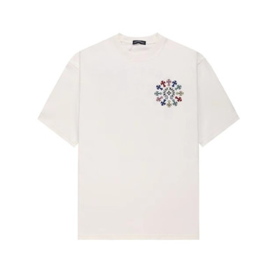 크롬하츠 남성 화이트 반팔티 - Chrom Hearts Mens White Tshirts - chc132x