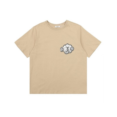 샤넬 남/녀 베이지 반팔티 - Chanel Unisex Beige Tshirts - chc553x