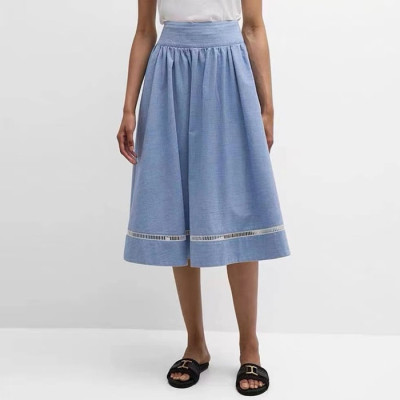 끌로에 여성 블루 롱 스커트 - Chloe Womens Blue Long Skirts - clc02x