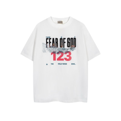 피어오브갓 남성 화이트 반팔 티셔츠 - Fear of god Mens White Tshirts - fec830x