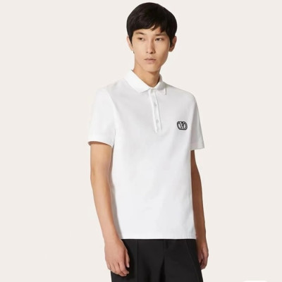 발렌티노 남성 화이트 폴로 반팔티 - Valentino Mens White Tshirts - vac03x