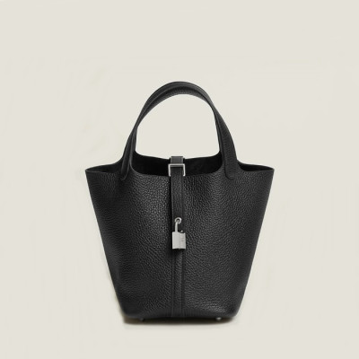 매장판 에르메스 여성 블랙 피코탄 - Hermes Womens Black Picotin - heb1969x