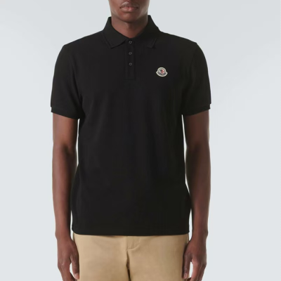 몽클레어 남성 블랙 폴로 반팔티 - Moncler Mens Black Tshirts - moc434x