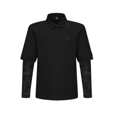 [ANEWGOLF] 어뉴골프 남성 우븐 레이어드 롱슬리브 티셔츠 - gol217x