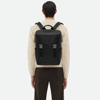 보테가베네타 남성 블랙 백팩 - Bottega veneta Mens Black Back Pack - bvb2011x