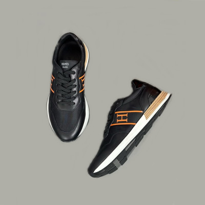 에르메스 남성 엔볼 블랙 스니커즈 - Hermes Mens Black Sneakers - hes717x