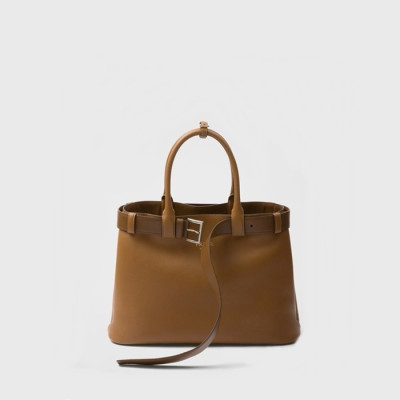 프라다 여성 더블 벨트 토트백 1BA416 - Prada Womens Tan Tote Bag - prb2048x