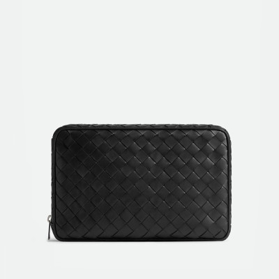 보테가베네타 남성 블랙 파우치 - Bottega Veneta Mens Black Pouch - bvb2077x