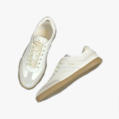 펜디 남/녀 화이트 스니커즈 - Fendi Unisex White Sneakers - fes784x