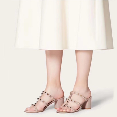 발렌티노 여성 누드 핑크 뮬 - Valentino Womens Nude-pink Mules - vas829x