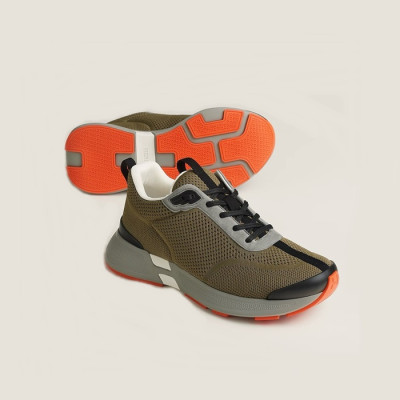 에르메스 남성 베이지 스니커즈 - Hermes Mens Heros Sneakers - hes860x