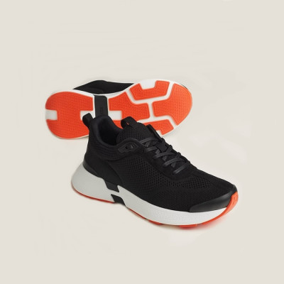 에르메스 남성 블랙 스니커즈 - Hermes Mens Heros Sneakers - hes862x