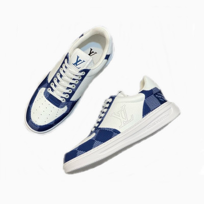 루이비통 남성 블루 스니커즈 - Louis vuitton Mens Blue Sneakers - lvs923x