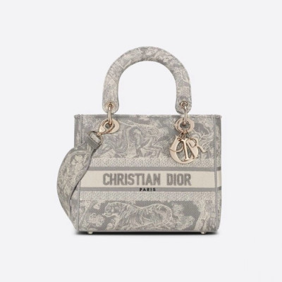 디올 여성 그레이 레이디 백 - Dior Womens Lady D-Lite Bag - dib2131x