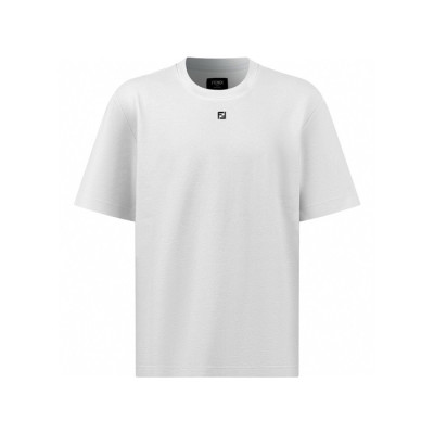 펜디 남성 화이트 반팔 티셔츠 - Fendi Mens White Tshirts - fec938x