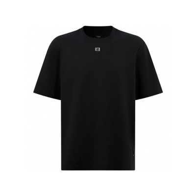 펜디 남성 블랙 반팔 티셔츠 - Fendi Mens Black Tshirts - fec939x