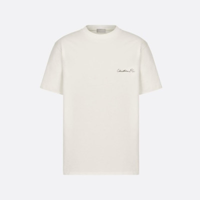 디올 남성 화이트 반팔 티셔츠 - Dior Mens White Tshirts - dic973x