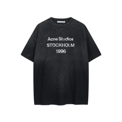 아크네 남/녀 블랙 반팔티 - Acne Unisex Black Tshirts - anc1035x