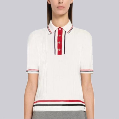 톰브라운 여성 폴로 반팔티 - Thom Browne Womens Tshirts - thc1137x