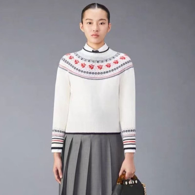 톰브라운 여성 라운드 니트 - Thom Browne Womens Knits - thc1220x