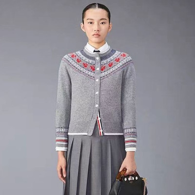 톰브라운 여성 라운드 가디건 - Thom Browne Womens Cardigan - thc1221x