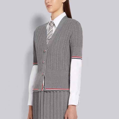 톰브라운 여성 반팔 가디건 - Thom Browne Womens Cardigan - thc1240x