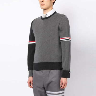 톰브라운 남성 그레이 니트 - Thom Browne Mens Gray Knits - thc1366x