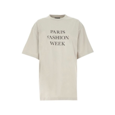 발렌시아가 남성 베이지 반팔 티셔츠 - Balenciaga Mens Beige Tshirts - bac1587x