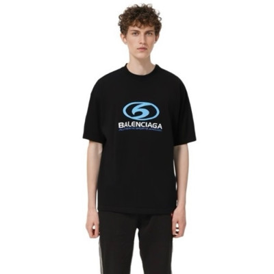 발렌시아가 남성 블랙 반팔 티셔츠 - Balenciaga Mens Black Tshirts - bac1589x