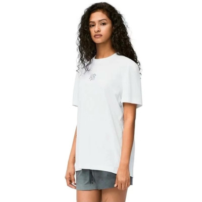 로에베 여성 이니셜 화이트 반팔티 - Loewe Womens White Tshirts - loc1805x