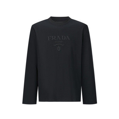 프라다 남성 라운드 긴팔티 - Prada Mens Round Tshirts - prc1807x