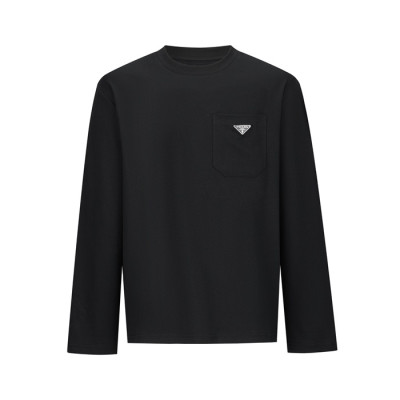 프라다 남성 라운드 긴팔티 - Prada Mens Round Tshirts - prc1812x