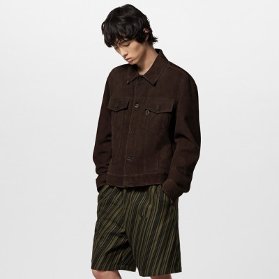 루이비통 남성 가죽 자켓 - Louis vuitton Mens Brown Jackets - lvc1853x