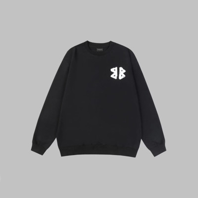 발렌시아가 남성 블랙 맨투맨 - Balenciaga Mens Black Tshirts - bac2211x