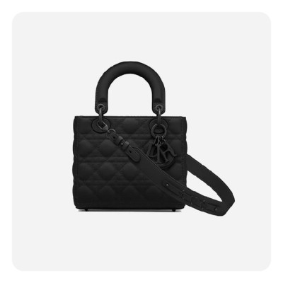 디올 여성 블랙 울트라 매트 까나쥬 레이디백 스몰 - Dior Ultra Mat Cannage Lady Small Bag- di2600z