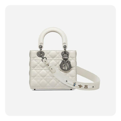 디올 여성 라떼 까나쥬 은장 레이디백 스몰- Dior Latte Cannage Orfèvre Lady Small Bag- di2602z