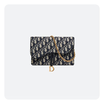 디올 블루 오블리크 파우치 새들 백 - Dior Oblique Pouch Bag- di2618z