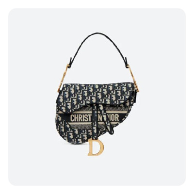 디올 블루 오블리크 자수 새들 백- Dior Oblique Jacquard Saddle Bag- di2625z