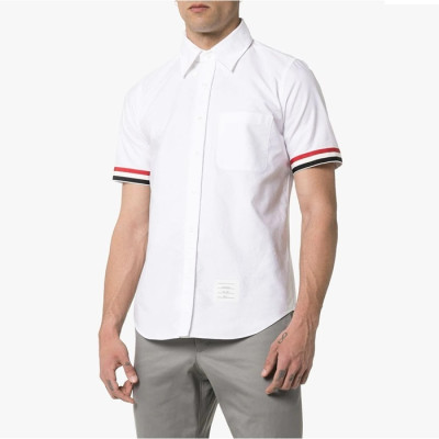 톰브라운 남성 반팔 셔츠 - Thom Browne Mens White Shirts - thc2370x